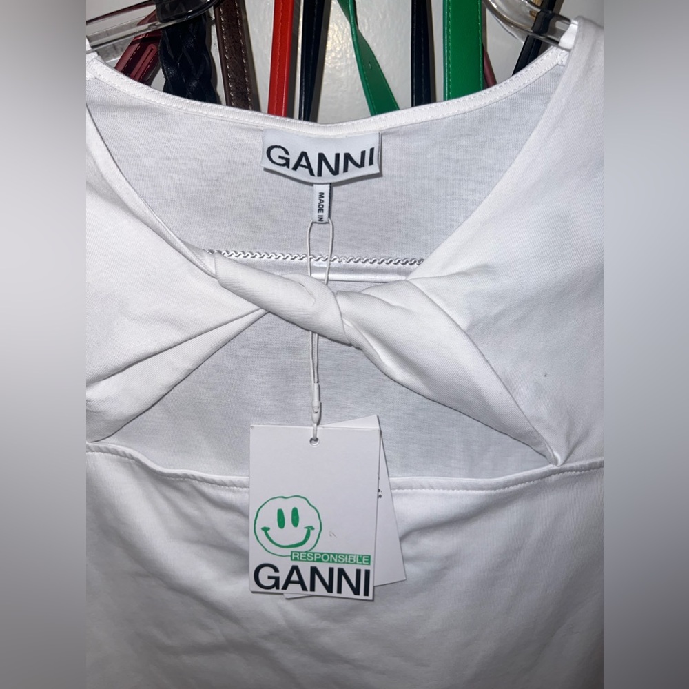 GANNI basic cotton jersey top NWT - Picture 4 of 11
